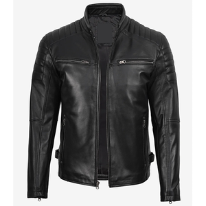 2026 OEM Top Demanding Customized Black Cowhide Leather <b>Jacket</b> For Men's 100%High Quality Low MOQ Winter Fashion <b>Heated</b> <b>Jackets</b> - Product Image 5