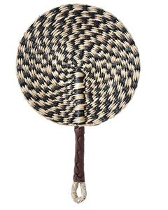 Eco Seagrass Hand Fan Furniture Vietnam Handmade Woven Folk Art Wedding <b>Basket</b> Cooling Tool Decorative Vintage Home <b>Display</b> Gift - Product Image 4