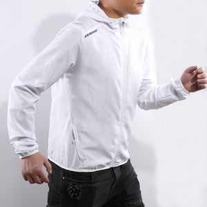 Spring Men Women Lightweight Windproof Stand Collar Woven Quick Dry Sport Running Outdoor Hiking <b>Zip</b> Unisex <b>Hooded</b> Soft Shell - Product Image 3