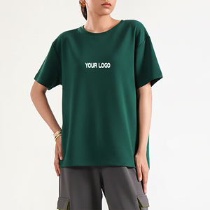 เสื้อยืดสำหรับผู้หญิงเสื้อยืดผ้าฝ้ายโพลีเอสเตอร์ลำลองระบายอากาศได้ดีมีสไตล์ใหม่ - Product Image 1