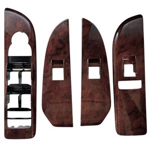 Juego de 4 Cubiertas Decorativas para el Panel de Interruptores de Ventanas, para GMC Yukon Denali, Chevrolet Tahoe y Suburban 2010-2014, Reemplazo OEM, Color Madera - Product Image 1