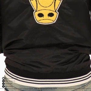 OEM Custom Satin Bomber <b>Jacket</b> Team <b>Jackets</b> Embroidered Patchwork <b>Camo</b> High Quality Loose Fit Winter Outerwear - Product Image 6