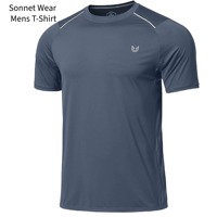 T-shirt à manches courtes pour homme, 100 % polyester, logo imprimé, matière douce