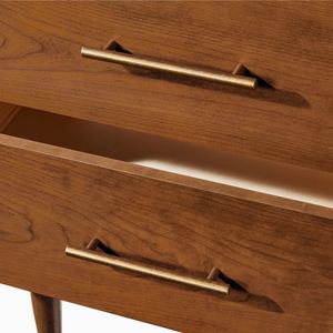 Modern Adjustable <b>Chest</b> of Drawers Solid Teak <b>Wood</b> High Quality Brown Finish 6 Drawers for Indoor Use - Product Image 4