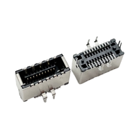 Conector USB 3.1 Tipo E KEY F Hembra de 20 Pines, PCB GMT, Carcasa LCP Rectangular, Compatible con RoHS, Conexión por Soldadura/Prensado, Marca LITE