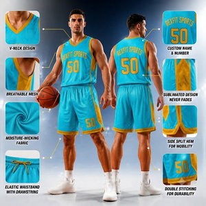 Maillot de basket Rexfit Journey 50, sublimé, rayé, marron, col en V, sans manches, respirant, en mesh, uniforme adulte unisexe - Product Image 4