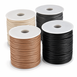 Wholesale Waxed Leather Cord 100m Roll <b>Strong</b> Flexible Round Leather <b>String</b> for Jewelry Making Crafts & Accessories - Product Image 1