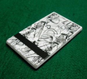 AA0099 Traveling <b>Sewing</b>|<b>Sewing</b> Accessory Plastic Card Holder With Abstract Black And White Pattern Square Shape For Needlework - Product Image 4