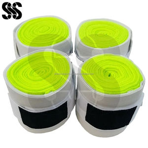 Meilleures nouveautés 2026, meilleures ventes, protège-jambes équestres pour chevaux, bandages de polo, mélange coton/polaire/polyester, fermeture à boucle et crochet, personnalisable - Product Image 3