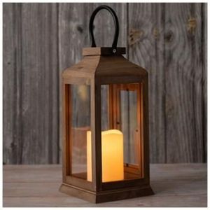 Farol de Madera Hecho a Mano para Realzar Áreas Tranquilas con un Brillo Sutil y Detalles Orgánicos - Product Image 2