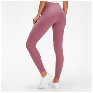 Legging de yoga simple pour femme, taille haute, sans couture, respirant, écologique, séchage rapide, effet push-up, compression, pour femme - Grande Vente - Product Image 3