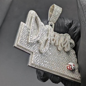 Pendentif Moissanite Denver Iced Out, Bijou de Luxe Hip Hop, Collier Personnalisé pour Homme - Product Image 5