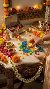 Wholesale Handcrafted Eco-Friendly Peacock Metal <b>Tealight</b> <b>Candle</b> Holders Sets Traditional Indian Festival Diwali Diya Decor Bulk - Product Image 4