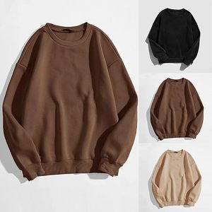 Sudadera de Hombre de Felpa Francesa, Corte Cuadrado, Calidad de Lujo, Estilo Urbano, Color Marrón, Tejido Grueso de Alta Gama - Product Image 2