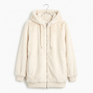 Pull à capuche en fausse fourrure pour femme, chaud et luxueux, décontracté, OEM ODM, vente en gros, usine, personnalisé, haute qualité - Product Image 2