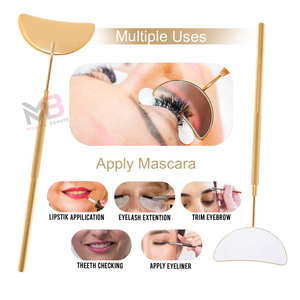 Eyelash <b>Mirror</b> Stainless Steel Custom Design <b>Light</b> weight <b>Makeup</b> <b>Mirror</b> Large Handle Eyelash Extensions Accessories - Product Image 6