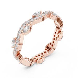 Bague Éternité Femme en Argent 925 avec Moissanite, Taille Ronde Brillante, Sertissage Pavé, Bijou de Mariage Classique - Product Image 3