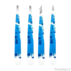 Pinzas de Precisión para Pestañas de Acero Inoxidable, Diseño Blue Splash, Punta Suave para Aplicación de Pestañas, Logotipo Personalizado, Reutilizables, Hechas a Mano - Product Image 6