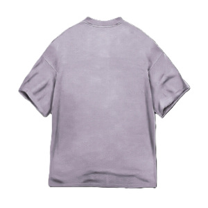 เสื้อยืดโอเวอร์ไซส์แบบเรียบสีพื้นสไตล์วินเทจ ขายส่ง เสื้อยืดแขนสั้นสตรีทแฟชั่น พิมพ์โลโก้ตามสั่ง น้ำหนัก 220 กรัม เสื้อยืดออกกำลังกายสำหรับผู้ชาย - Product Image 2