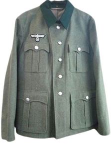 Chaqueta Túnica de Tela de Lana para Hombre, Color Gris Campo, Estilo Uniforme Histórico, Reproducción de Blusa de Campo Alemana M36 - Product Image 2