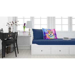 Housse de coussin décorative Corgi Hippie Dawg Artwork, standard, légère, super douce, facile d'entretien - Product Image 2