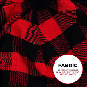 Gorro Escocés Personalizado Tam o' Shanter Rob Roy Tartan con Pompón, Gorro de Lana de las Tierras Altas al por Mayor - Product Image 4