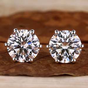 Pendientes de Diamantes Cultivados en Laboratorio Vvs de Fabricación India, Personalizados en Oro de 14K y 18K, Plata 925, Pendientes de Diamantes Creados en Laboratorio en Venta - Product Image 3