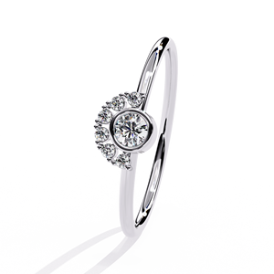 Anillo de compromiso de diamantes cultivados en laboratorio con certificado IGI de Loista Jewels, anillo de oro con diamantes cultivados en laboratorio para mujer, joyas finas. - Product Image 2