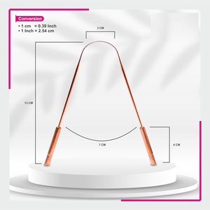 Smooth Edge Copper Tongue Scraper Lightweight and Comfortable for Easy Oral Cleaning from Indian Manufacturer and Supplier - Product Image 4