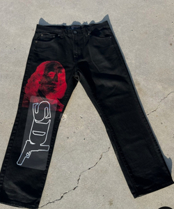 Pantalon de travail décontracté pour homme en coton, coupe droite, avec grandes poches, léger, taille mi-haute, à prix raisonnable, pantalon en jean pour homme - Product Image 1