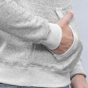 Sweat-shirt à capuche gris pour homme, manches régulières, couleur unie, tricot en coton French Terry, style automne - Product Image 6