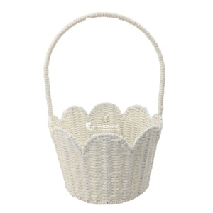 Panier de Pâques 2026 en paille tressée à la main, best-seller, fabriqué à partir de corde de papier, écologique, organisateur de maison multifonctionnel, Vietnam - Product Image 4