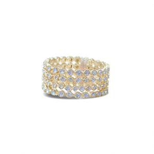 Jewelemarket Juego de Brazaletes de Cristal Chapados en Oro de 2.4 Pulgadas 10575595WH_2.4 Brazaletes y Pulseras de Cristal de Lujo - Product Image 2