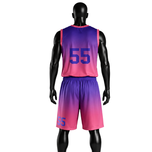 ORVO Sports Unisex Basketball Jersey Set Red/Black V-Neck Sleeveless Digital Print 100% Polyester Quick Dry Breathable - Product Image 6