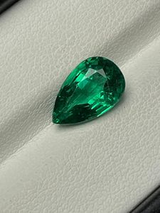 Piedra Preciosa Suelta de Esmeralda Verde Natural, Corte Pera, para Joyería - Product Image 3