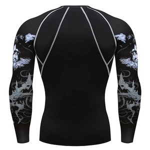 เสื้อคอมเพรสชั่นผู้ชายรุ่นใหม่สำหรับฤดูหนาว รับสกรีนโลโก้ แห้งเร็ว ระบายอากาศดี สวมใส่สบาย ดีไซน์แบบนักกีฬา สีพื้น - Product Image 2