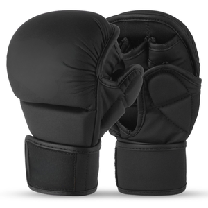 Guantes de MMA con Cierre de Velcro, Negros, Unisex, para Entrenamiento de Artes Marciales - Product Image 4