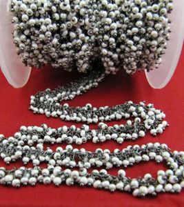 Chaîne de perles de quartz Angoori lisses et rondes, taille 2 mm, pour la fabrication de bijoux, vendue au mètre - Product Image 4