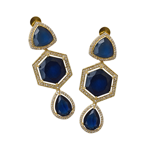 Pendientes Huggie Geométricos de Latón Chapado en Oro con Circonitas, Corte Pera, Engaste Biselado, Joyería Bohemia para Mujer, para Boda - Product Image 6