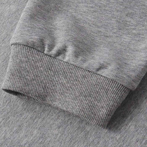 เสื้อสเวตเชิ้ตผู้ชายทรงปกติ คอกลม สีเทาล้วน ผ้าถัก แขนยาว สวมใส่สบายๆ สำหรับฤดูใบไม้ร่วง - Product Image 5