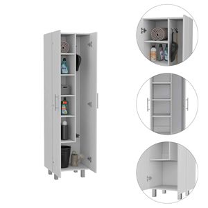 Halifax bianco 2 porte rettangolo armadio dispensa sopra porta rack - Product Image 3