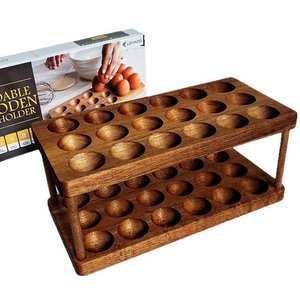 ที่วางไข่ไม้คุณภาพดี เป็นมิตรกับสิ่งแวดล้อม ดีไซน์งานฝีมือ คุ้มค่า ใช้ในครัวเรือน ตกแต่งบ้าน - Product Image 2