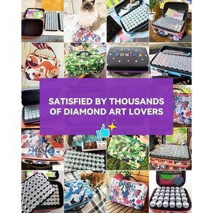 ARTDOT Conteneur de rangement portable à 60 compartiments pour kits de peinture diamant et de perles pour adultes - Product Image 2