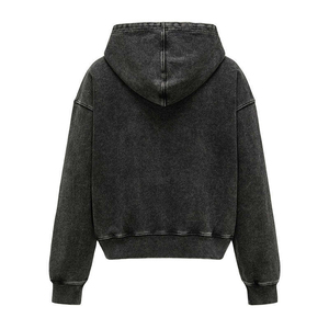 เสื้อฮู้ดดี้โลโก้สั่งทำได้ ทรงโอเวอร์ไซส์ ซิปหน้า ผ้าฝ้ายเฟรนช์เทอร์รี่ สไตล์ลำลอง เสื้อกันหนาวมีฮู้ดสำหรับฤดูใบไม้ร่วง สตรีทแวร์ เสื้อฮู้ดผู้ชาย - Product Image 2
