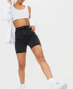 Shorts en jean pour femmes sur mesure, OEM ODM, prix d'usine de haute qualité, design personnalisé, shorts décontractés confortables, fournisseur - Product Image 4