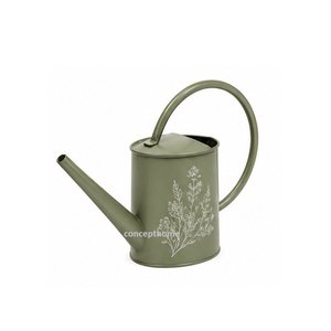 Regadera Metálica Azul con Diseño Floral, Herramienta de Jardinería Duradera - Product Image 3