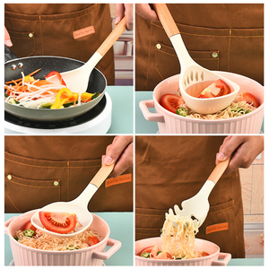 Ensemble d'ustensiles antiadhésifs résistants aux rayures avec un design élégant et des performances culinaires durables - Product Image 6