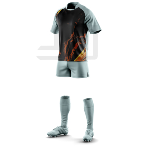Ensemble de rugby imprimé haut de gamme, respirant, antibactérien, coupe-vent, maillot et short en tissu performant pour les séances d'entraînement quotidiennes - Product Image 1