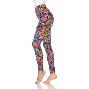 Leggings pour femmes en coton imprimé avec logo OEM personnalisé, taille mi-haute élastique, anti-plis, décontractés, mode estivale urbaine - Product Image 1