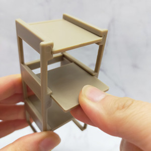 Estante en miniatura a escala 1:12, muebles para casa de muñecas, estante de exhibición de plástico, modelo mini beige para decoración del hogar, para mayores de 14 años - Product Image 2